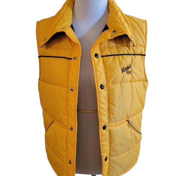 made in the USA Jackets & Blazers - Vintage Kodak Eastman Co yellow puffer vest .